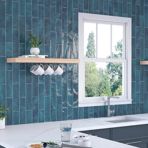 Nile Ocean Blue - Ceramic Wall Tile 7.5X30cm *Promo