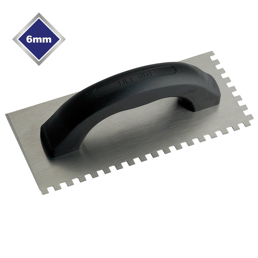 Economy Tiling Trowel - 6mm Square Notch - Tile&Bath