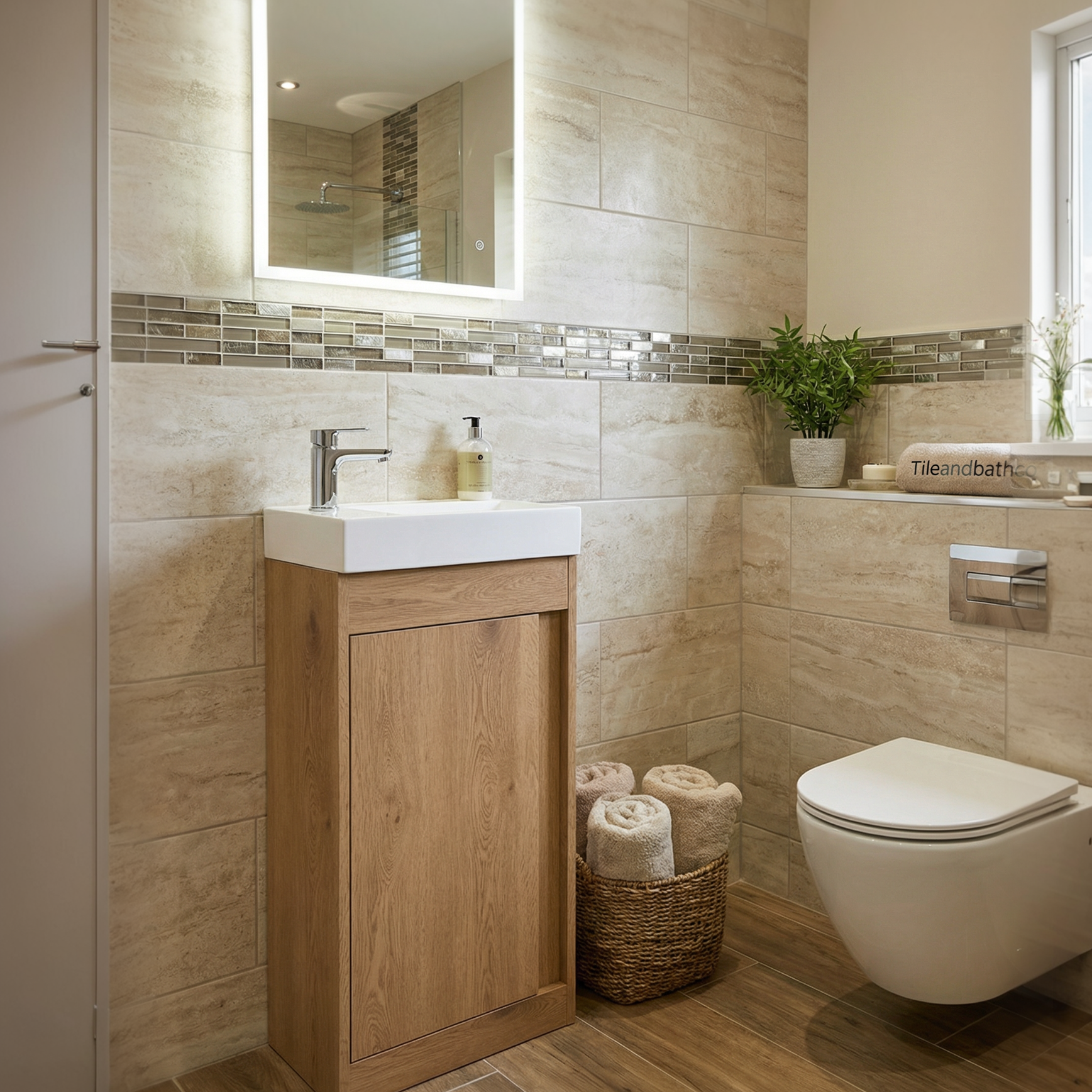 Elle 410mm Floor Standing Cloakroom Vanity with Basin