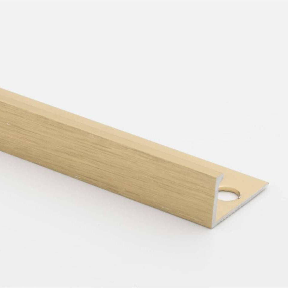 Tile Trim L-Shaped Brushed Brass