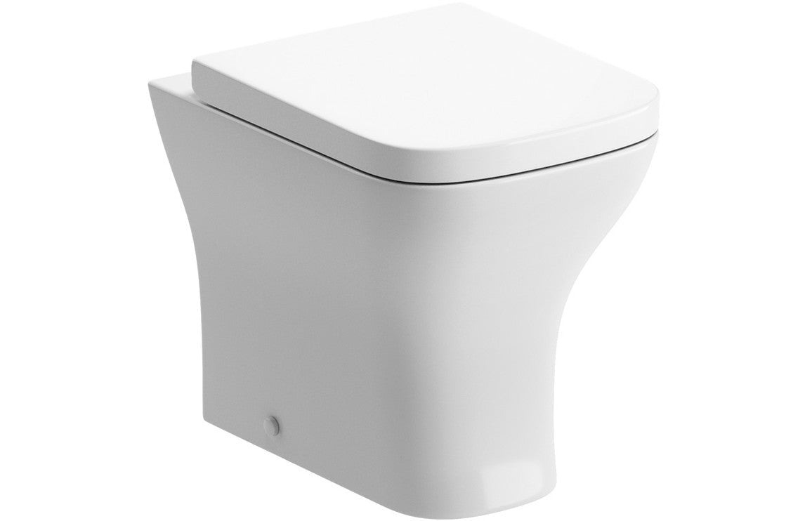 Portland Rimless Back To Wall WC & Soft Close Seat - Tile&Bath