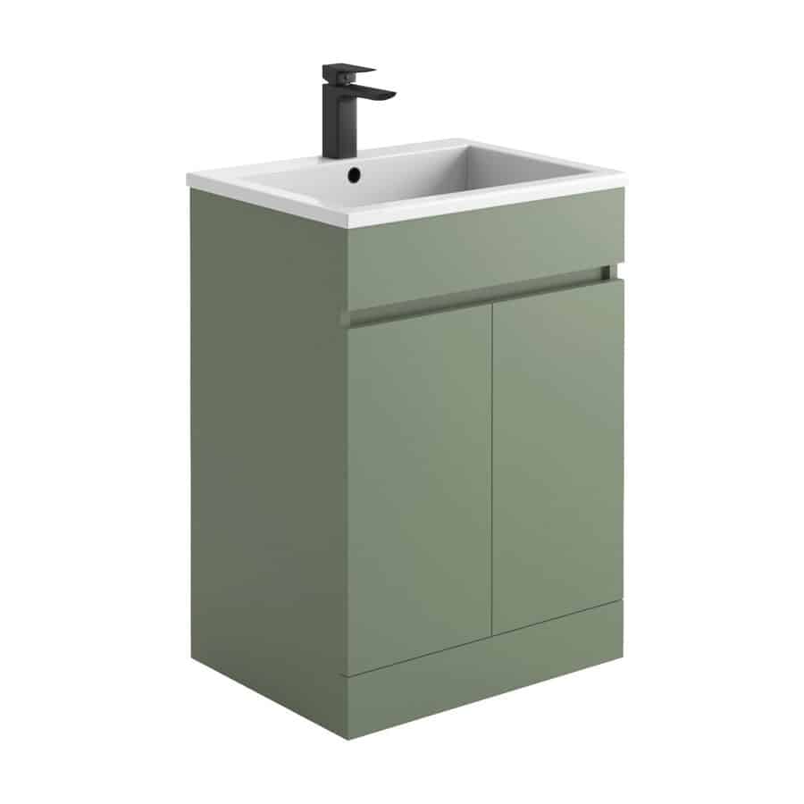 Prime 500mm 2 Door Vanity Unit & Basin - Tile&Bath