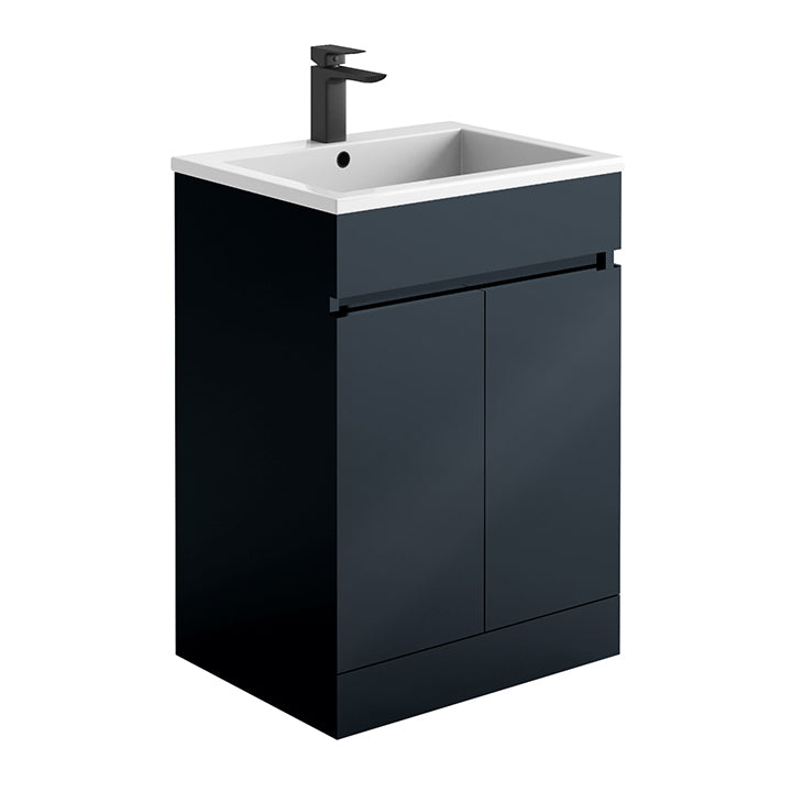 Prime 600mm 2 Door Vanity Unit & Basin