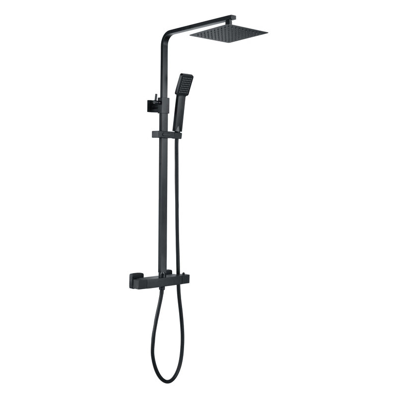 Square Thermostatic Bar Mixer with Riser Kit