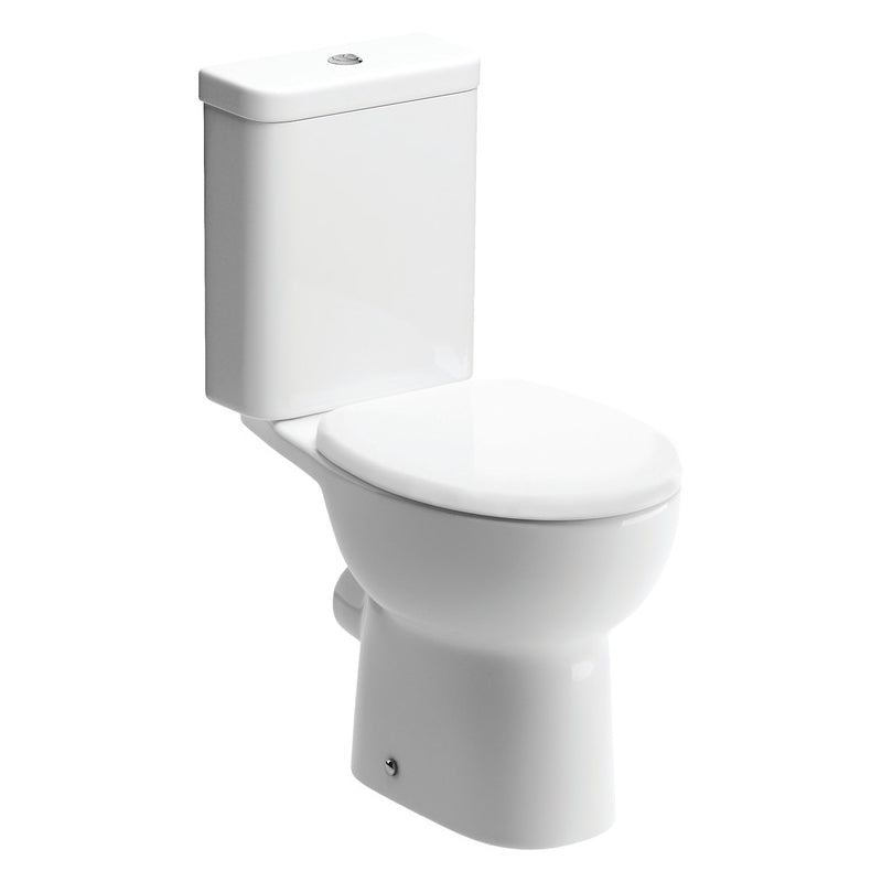 Turin Close Coupled Open Back WC & Soft Close Seat - Tile&Bath