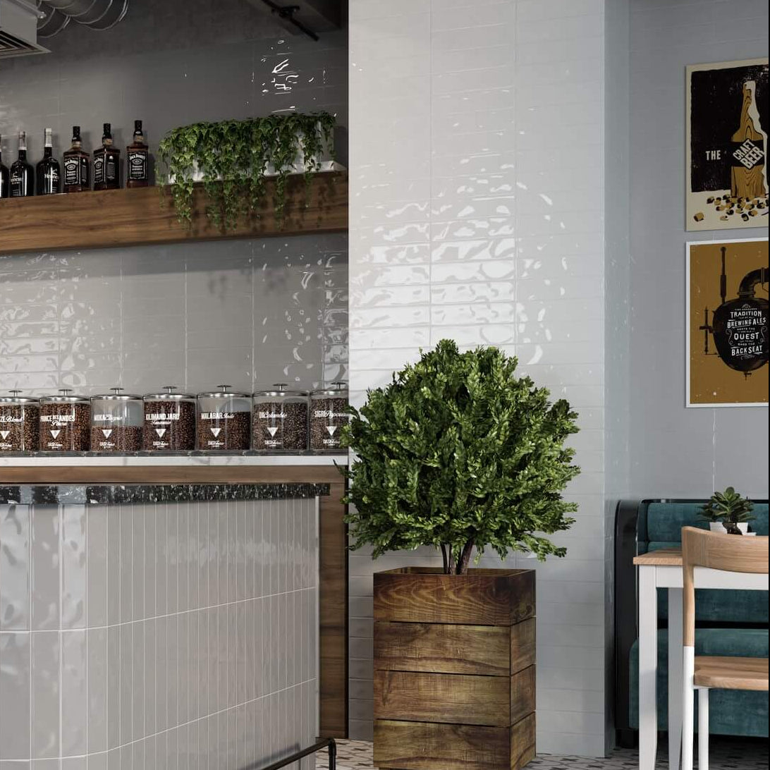 Laura Neutro - Ceramic Wall Tile 7.5X30cm