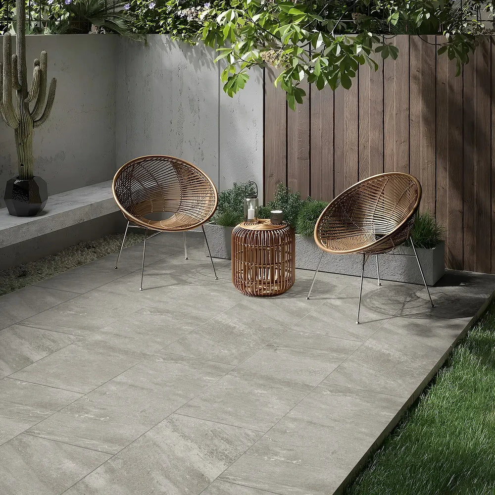 O20 Patio Flint Rock Grey R11 60X90 - 2CM Porcelain - Tile&Bath