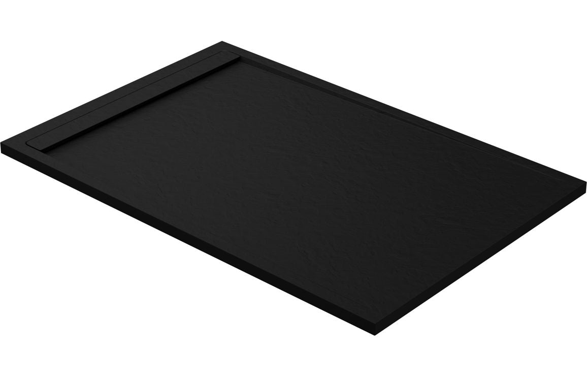 30mm Slate Rectangular Tray & Waste - Black