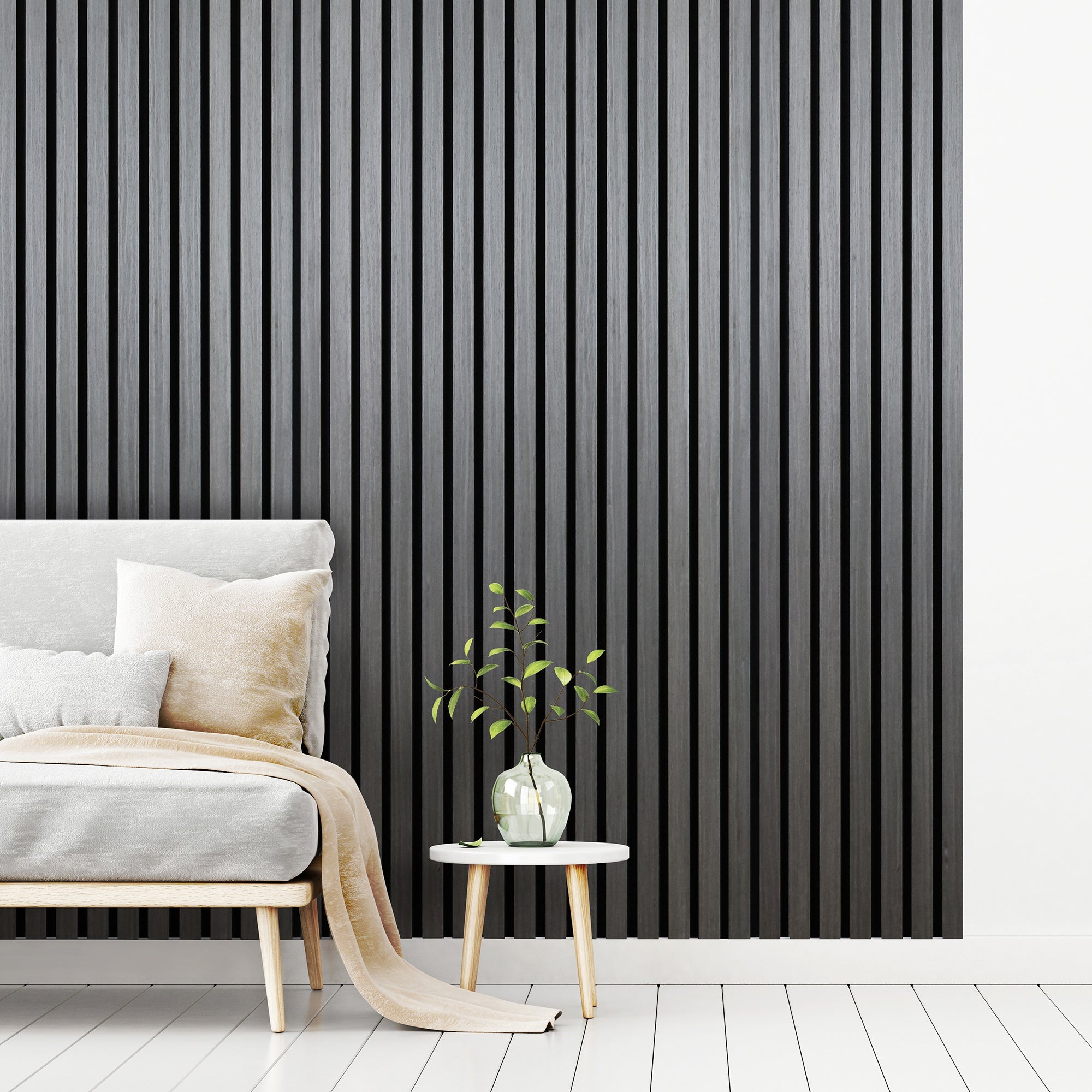 Acoustic Slat Wall Panel – Alder Grey - Tile&Bath