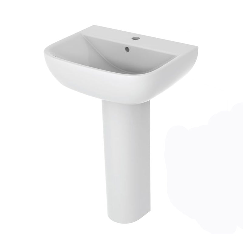//2Go Basin & Full Pedestal - Tile&Bath