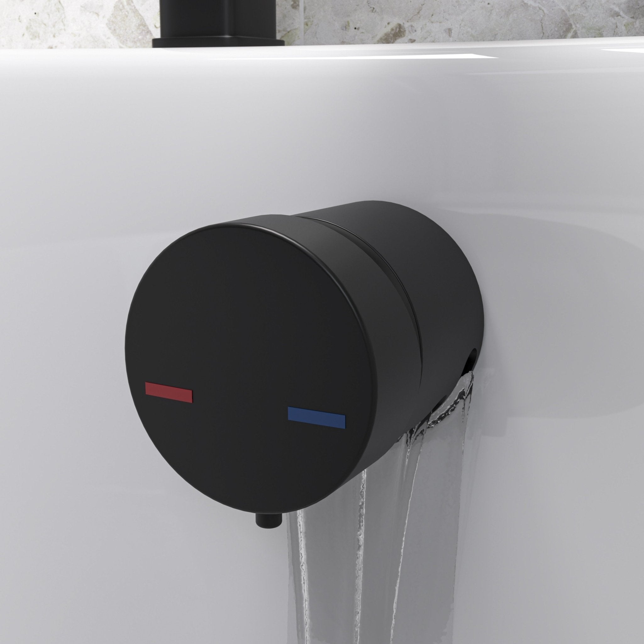 Bath Overflow Filler with Integrated Valve - Tile&Bath