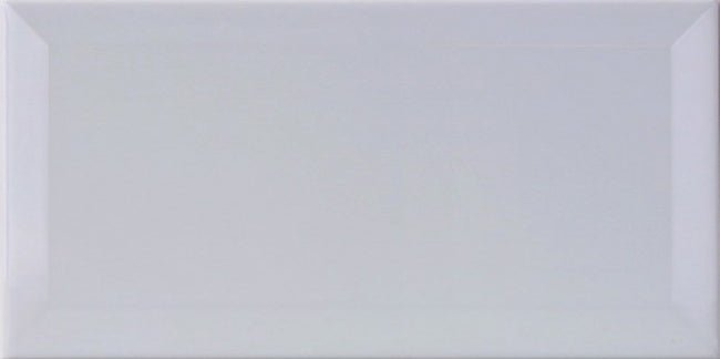 Bevel Metro Silver 10x20 - Gloss Wall Tile - Tile&Bath