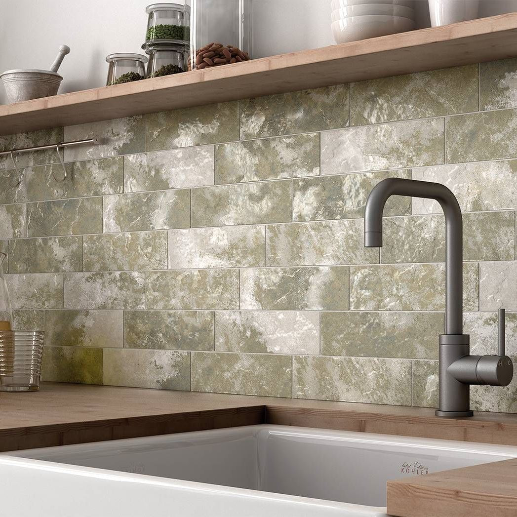 Lisbon Olive 7.5X22.5cm - Ceramic Wall Tile - Tile&Bath