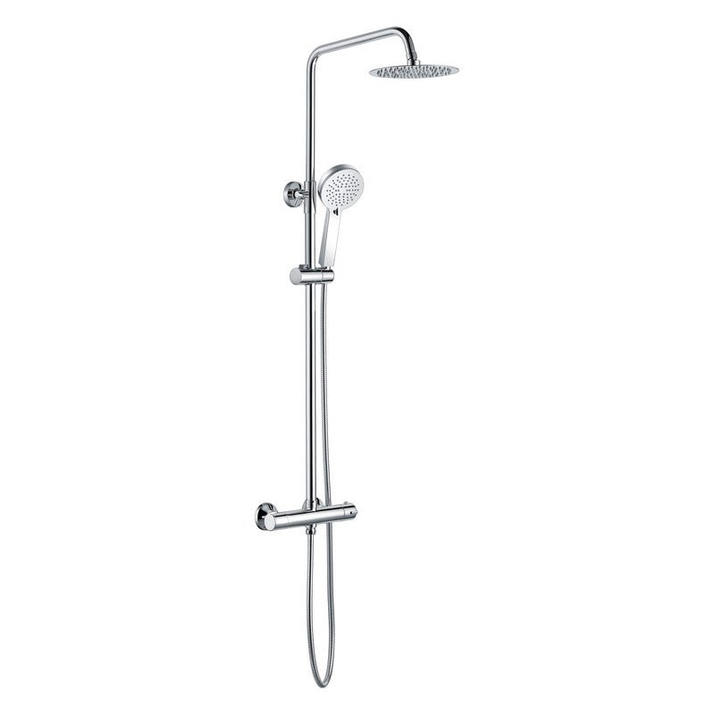 Round Thermostatic Bar Mixer with Riser Kit - Tile&Bath