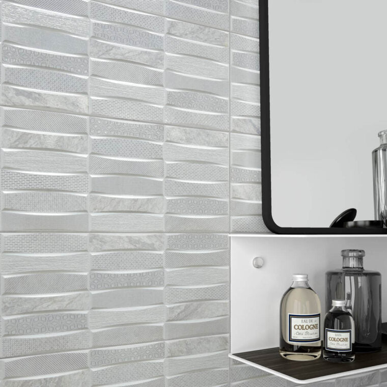 Vegas Decor Blanco 250x750mm - Gloss Wall Tiles - Tile&Bath