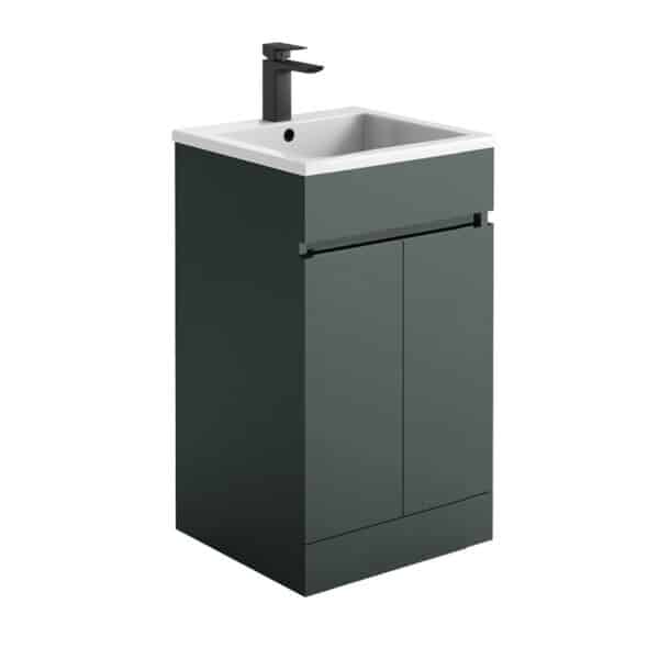 Prime 500mm Carbon 2 Door Vanity Unit & Basin