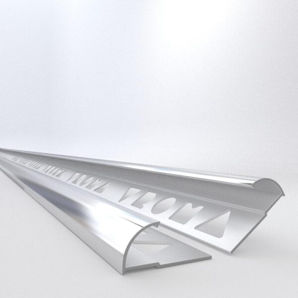 Tile Trim - Square Edge Brushed Chrome 8MM