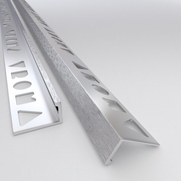 Tile Trim - Square Edge Brushed Chrome 8MM