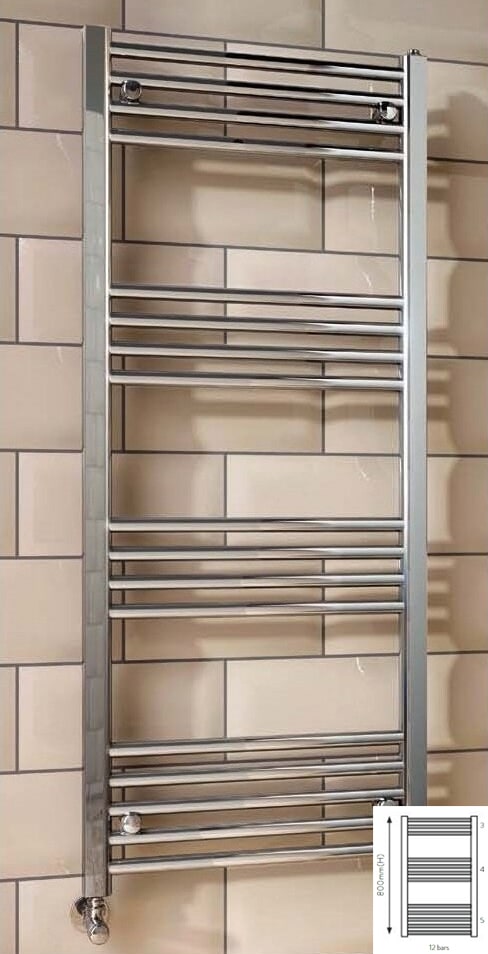 chrome radiator 12 bar - Tile&BathCo