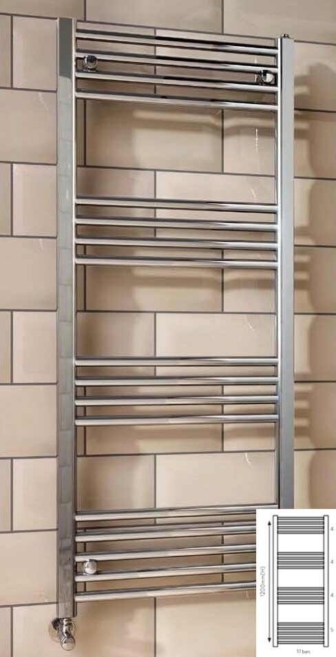 chrome radiator 17 bar - Tile&BathCo