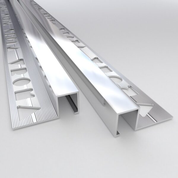 Tile Trim - Square Edge Brushed Chrome 8MM