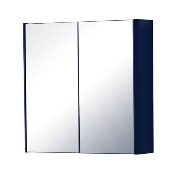 Cayo Blue Double Door Mirror Cabinet - 60cm x 60cm