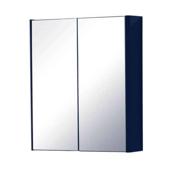 Cayo Blue Double Door Mirror Cabinet - 50cm x 60cm