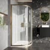 Brass Two Door Quad Enclosure 900x900mm - 6mm Safety Glass