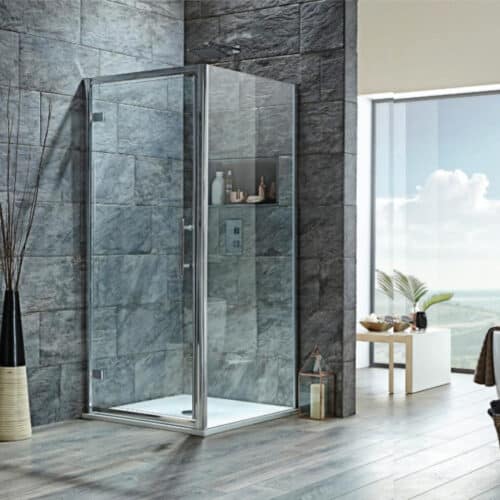 Hinge Shower Door 700mm - 8mm Safety Glass
