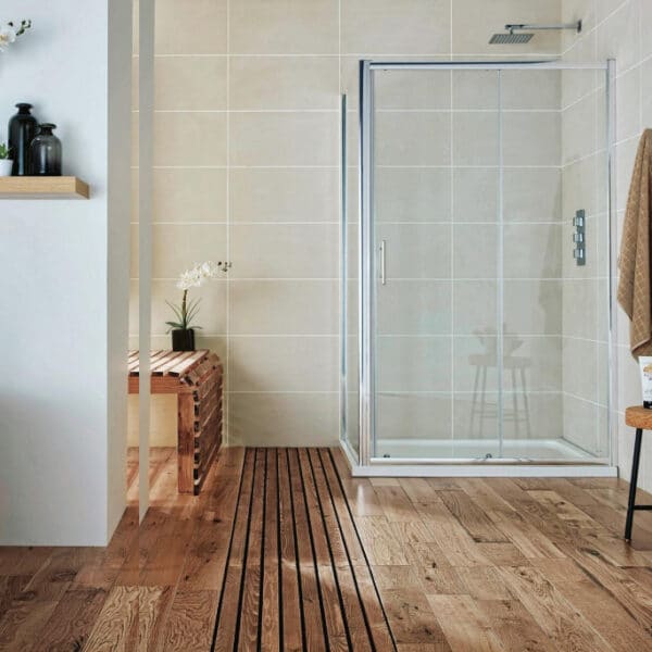 Sliding Shower Door 1100mm - 6mm Safety Glass