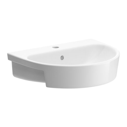 Citrus 555x435mm 1TH Semi Recessed Basin