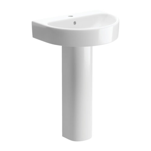 Style 555x430mm 1TH Basin & Full Pedestal