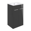 Alto 510mm Floor Standing Vanity Unit & Basin - Anthracite Gloss