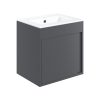Elle 510mm Wall Hung Unit & Basin - Matt Graphite Grey
