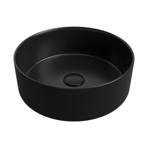 Colori 355mm Ceramic Round Washbowl - Matt Black